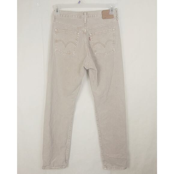 Levi's 501 premium All Beige jeans Size 28/30 Classic Retro Clean - Picture 4 of 13